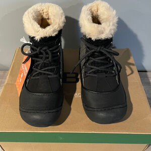 JBU by Jambu Womens Jane Black Boots Size 6 Slip On Lace Up Faux Fur